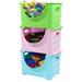 Rebrilliant Plastic Storage Container Bin Set Plastic in Pink/Green/Blue | 9.1 H x 11.1 W x 11.1 D in | Wayfair 8B92D8C4EB78487E866507A4BF93173A