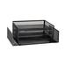 Mind Reader Paper Organizer w/ 2 Side Storage Compartment Mesh/Metal in Black | 6.46 H x 16.54 W x 9.06 D in | Wayfair 4TSIDE2-BLK