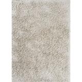 White 67 x 2 in Area Rug - Latitude Run® Hobie Handmade Shag Beige Area Rug Polyester/Wool | 67 W x 2 D in | Wayfair