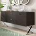 Wade Logan® Akimitsu Sideboard Wood in Black | 32 H x 69 W x 18 D in | Wayfair 607A1CEF9971404EB4F5F87A266F113F