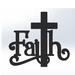 Trinx Aldershot Faith w/ Cross Wall Décor Metal in Black | 17 H x 18 W x 0.25 D in | Wayfair FEC5B98C5DC544DABA404B67EA79E945