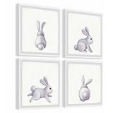 Isabelle & Max™ Cavazos Baby Bunny 4-Piece Set Framed Art Paper in White | 12 H x 12 W x 1.5 D in | Wayfair 132624E1B6F04905A7EEC45AE7FEA93E