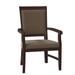 Fairfield Chair Pryor King Louis Back Arm Chair Wood/Upholstered/Fabric in Brown | 38.5 H x 24.5 W x 24.5 D in | Wayfair 8778-04_ 9508 05_ Espresso