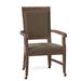 Fairfield Chair Pryor King Louis Back Arm Chair Wood/Upholstered/Fabric in Brown | 38.5 H x 24.5 W x 24.5 D in | Wayfair 8778-A4_ 9508 05_ Tobacco