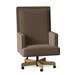 Fairfield Chair Somerset Executive Chair Wood/Upholstered in Black/Brown | 44 H x 28 W x 31 D in | Wayfair 1088-35_9953 66_Hazelnut_1009AgedBronze