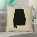 Ivy Bronx Austrinus Alabama in, Spun Polyester/Euro Pillow Polyester/Polyfill blend in Black | 26 H x 26 W in | Wayfair IVBX4258 43871499