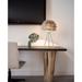 Everly Quinn 24" White Tripod Table Lamp w/ A Goose Feather Ball Metal in Gray | 24 H x 11.8 W x 11.8 D in | Wayfair