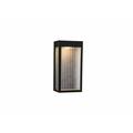 Latitude Run® 12" H Integrated LED Outdoor Wall Lantern Aluminum/Metal in Black | 12 H x 6 W x 4 D in | Wayfair 4B1D60D677C94437A8817F74988D0D1C