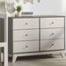 Little Seeds Rowan Valley Flint 6 Drawer Double Dresser Wood in Gray | 32.63 H x 47.63 W x 17.88 D in | Wayfair 6862196COM