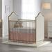 Little Seeds Piper 2-in-1 Convertible Upholstered Crib Wood in Yellow | 52 H x 29 W in | Wayfair 6804296BRU