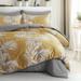 Bay Isle Home™ Steelville Reversible Duvet Cover Set Pima Cotton/Sateen in Gray/White/Yellow | Queen Duvet Cover + 2 Pillow Cases | Wayfair