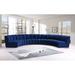 Blue Sectional - Latitude Run® Robertsville 174" Wide Velvet Symmetrical Corner Sectional Velvet | 33 H x 174 W x 85 D in | Wayfair