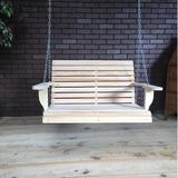 Highland Dunes Mahowny Porch Swing Wood/Solid Wood in Brown | 21 H x 38 W x 28 D in | Wayfair 5B653FBE488F48699D1B570669625EDF