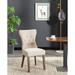 Rosalind Wheeler Mcfaddin Tufted Upholstered Side Chair Upholstered, Rubber in Brown | 36.2 H x 18.2 W x 24 D in | Wayfair