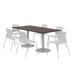 KFI Studios 72" L Rectangular Manufactured Wood Breakroom Table & Chair Set Metal in Brown/Gray | 29 H in | Wayfair