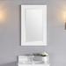 Wade Logan® Bernharda Modern & Contemporary Beveled Bathroom/Vanity Mirror Metal in White | 32 H x 22 W x 1.6 D in | Wayfair