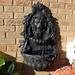 World Menagerie Dupond Resin Solar Stoic Courage Lion Head Fountain w/ Light | 30.25 H x 18.25 W x 9.25 D in | Wayfair