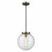 Orren Ellis Colombard 1 - Light Single Globe Pendant in Gray | 12.5 H x 11.75 W x 11.75 D in | Wayfair 514AFF3AD48148B4BE46A1BF1B7EF394