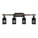 Millwood Pines Tacoma 4-Light Bath Bar, Metal in Black | 11.75 H x 35.5 W x 6 D in | Wayfair 0C2ABDCC69004699B80D3A49797F4F8C