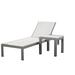 Mercury Row® SLLY LRG 76" Long Reclining Chaise Lounge Set w/ Table Metal in White, Size 36.0 H x 25.0 W x 76.0 D in | Wayfair
