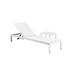 Wade Logan® Aynura 76" Long Reclining Chaise Lounge Set w/ Table Metal in White | 36 H x 25 W x 76 D in | Outdoor Furniture | Wayfair