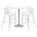 KFI Studios 36" L Square Manufactured Wood Breakroom Table & Chair Set Metal in White | 41 H in | Wayfair OLTFL36SQ-B1922-SL-41-D354-4-OL2700BR-P08