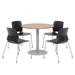 KFI Studios 36" L Round Manufactured Wood Breakroom Table & Chair Set Metal in Brown/Gray | 29 H in | Wayfair OLTFL42RD-B1922-SL-7937-4-OL2700-P10