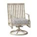 Woodard Seal Cove Swivel Patio Dining Chair w/ Cushion in Gray | 37.75 H x 24 W x 26.5 D in | Wayfair 1X0472-70-23M