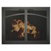 Winston Porter Hakim Cabinet Style Steel Fireplace Door Metal in Gray/Black | 32 H x 35 W x 3 D in | Wayfair 9BC149738AB44B7DB0C620D112DF0816