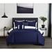 Latitude Run® Abhijith Comforter Set Polyester/Polyfill/Microfiber in Blue/Navy | Twin Comforter + 8 Additional Pieces Included | Wayfair