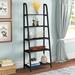 Latitude Run® Albirta 72.2" H x 28" W Solid Wood Ladder Bookcase Wood in Green/Black/Brown | 72.2 H x 28 W x 15.9 D in | Wayfair BL19584 32002630