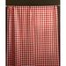 Rosalind Wheeler Lombard Gingham Room Darkening Outdoor Rod Pocket Single Curtain Panel Polyester in Red/Black | 63 H in | Wayfair