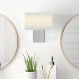 Zipcode Design™ Lima 1 - Light Dimmable Brushed Nickel Armed Sconce in Brown/Gray/White | 12 H x 11 W x 3.95 D in | Wayfair ZPCD4839 42713792