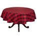 Gracie Oaks Esmiralda Plaid Cotton Blend Round Tablecloth Cotton Blend in Red/Black | 70 D in | Wayfair 53137D39FEA346A6BA9A0AB07A207EFA