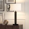 Latitude Run® Arjin 27.25" Standard Table Lamp Metal/Fabric in Brown | 27.25 H x 14 W x 14 D in | Wayfair 3F5A8CE11AED446984EB53DEC495E084