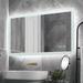 Wade Logan® Nathen Frameless Lighted Bathroom/Vanity Mirror in Black | 24 H x 45 W x 5 D in | Wayfair 95A2C848DB454B6D8B1EB661966E753A