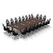 The Twillery Co.® Albro 22 Person Conference Meeting Tables w/ 22 Chairs Complete Set Wood/Metal in Brown | 30 H x 200 W x 80 D in | Wayfair