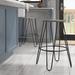 17 Stories Battistino Solid Wood Counter Stool Wood/Metal in Gray/Black/Brown | 26 H x 20.47 W x 20.47 D in | Wayfair