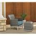 Brayden Studio® Saleem Club Patio Chair w/ Cushions Wicker/Rattan in Brown/Gray | 32.5 H x 27 W x 28 D in | Wayfair