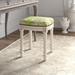 Kelly Clarkson Home Philomene Solid Wood Vanity Stool Linen in Green | 19 H x 16 W x 15 D in | Wayfair ONAW2080 39867424