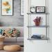 Sorbus Hanging Shelf 3-Tier Rustic Swing Storage Shelves Rope Organizer Rack, Floating Display Shelves (Grey) in Green | Wayfair WD-HNG3N-GRW