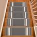 0.3 x 10.5 W in Stair Treads - Ebern Designs Slip Resistant Machine Washable Solid Bordered Low Pile Stair Treads Synthetic Fiber | Wayfair