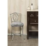 House of Hampton® Baysinger Steel Vanity Stool Polyester/Upholstered in Gray | 31 H x 20 W x 16 D in | Wayfair F5387259DAC743B697BA92139083BD3F