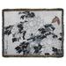 World Menagerie Heavy Peonies & Butterfly Cotton Throw Cotton in Gray | 37 W in | Wayfair CF732665B1CC4D25A70E0792E81F5BE1