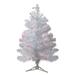 Northlight Seasonal Pre-Lit White Pine Slim Artificial Christmas Tree - Pink Lights, Wood in Green/White | 24 H x 12 W in | Wayfair 32624648