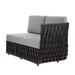 Source Furniture Scorpio Right Arm Loveseat w/ Cushion Metal/Olefin Fabric Included/Rust - Resistant Metal in Gray/Black | Outdoor Furniture | Wayfair