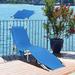 Arlmont & Co. Omari Foldable Reclining Chaise Lounge in Blue | 33 H x 22 W x 76 D in | Outdoor Furniture | Wayfair 8F29C9EF31A34C90BBFF826F1223EBB7