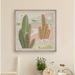 Foundry Select Cactus Fields by Parvez Taj - Picture Frame Painting Print on Paper in Green/Pink | 12 H x 12 W x 1.5 D in | Wayfair