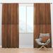 Design Art Concentric Annual Tree Rings Abstract Semi-Sheer Thermal Rod Pocket Single Curtain Panel Polyester/Linen in Brown | 84 H in | Wayfair