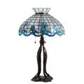 Meyda Lighting Roseborder Table Lamp Metal in Green/Blue | 32 H x 20 W x 20 D in | Wayfair 140466